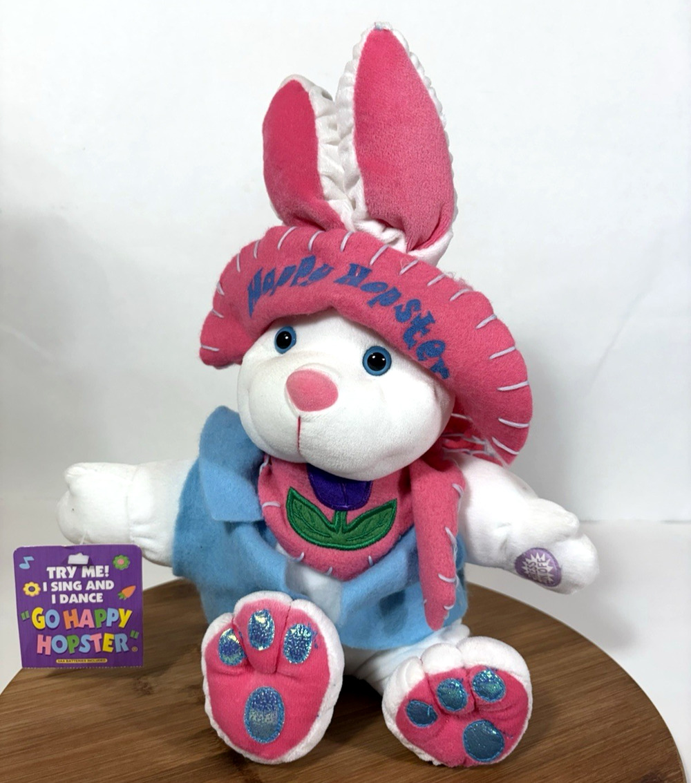 Dan Dee Animated Musical Go "Happy Hopster" Plush Bunny 13" Sing Dance Easter